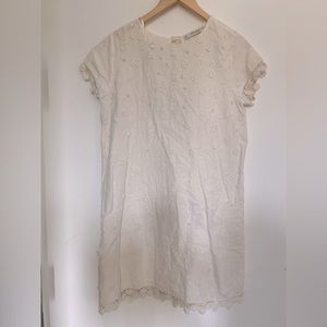 Zara | Ivory Summer Embroidered Dress